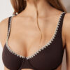 Balconette Swimsuit Top Bicolor Embroidery Balconette Swimsuit Top Bicolor Embroidery