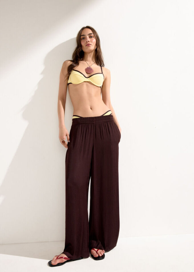Balconette Swimsuit Top Bicolor Piping Balconette Swimsuit Top Bicolor Piping