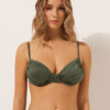 Balconette Swimsuit Top Shiny Satin
