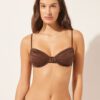 Balconette Swimsuit Top Shiny Satin