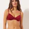 Balconette Swimsuit Top Shiny Satin