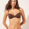 Balconette Swimsuit Top Shiny Satin