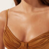 Balconette Swimsuit Top Shiny Satin