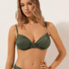 Balconette Swimsuit Top Shiny Satin