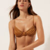 Balconette Swimsuit Top Shiny Satin