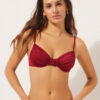 Balconette Swimsuit Top Shiny Satin