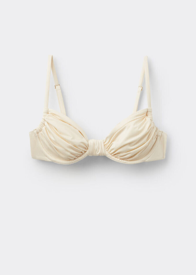 Balconette Swimsuit Top Shiny Satin