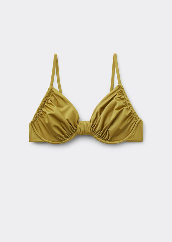 Balconette Swimsuit Top Shiny Satin