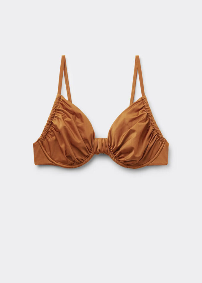 Balconette Swimsuit Top Shiny Satin