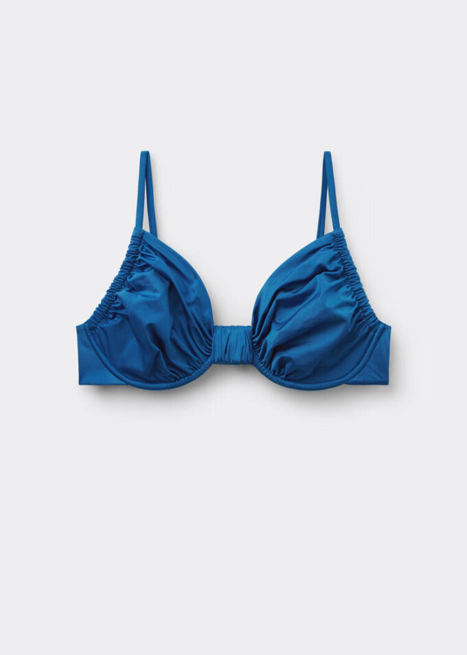 Balconette Swimsuit Top Shiny Satin