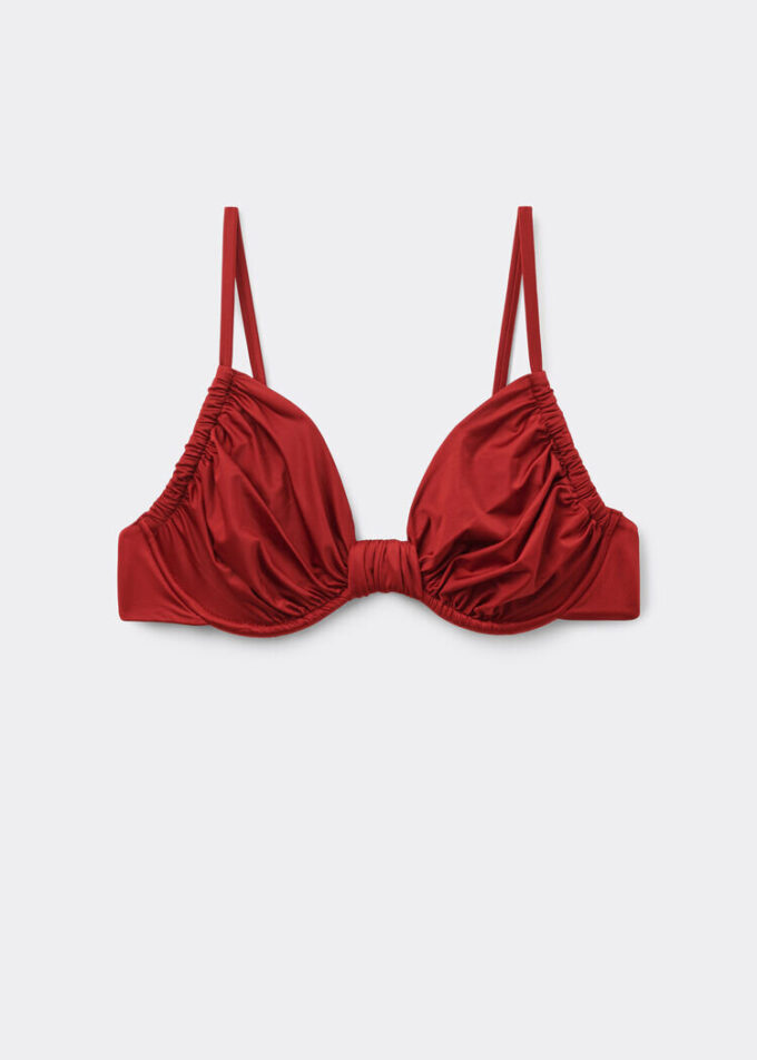 Balconette Swimsuit Top Shiny Satin
