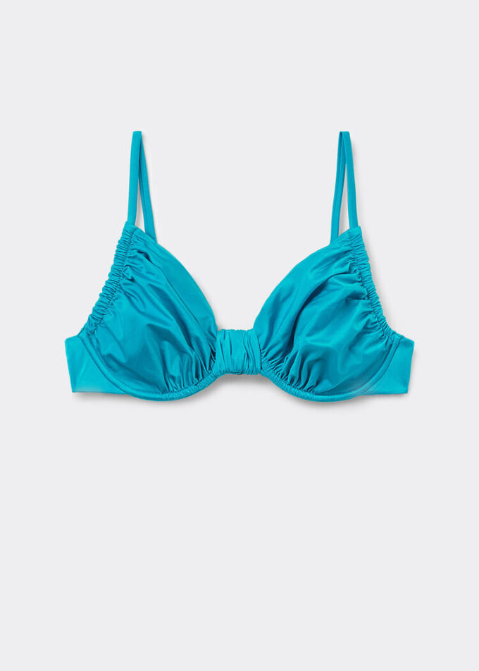 Balconette Swimsuit Top Shiny Satin