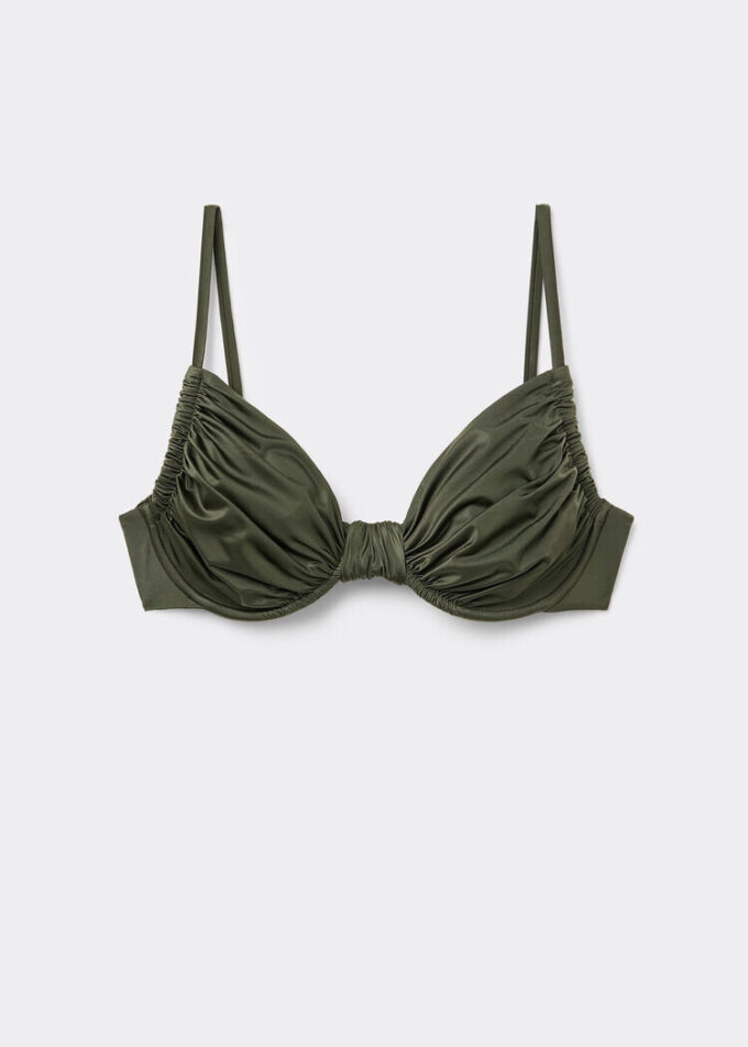 Balconette Swimsuit Top Shiny Satin
