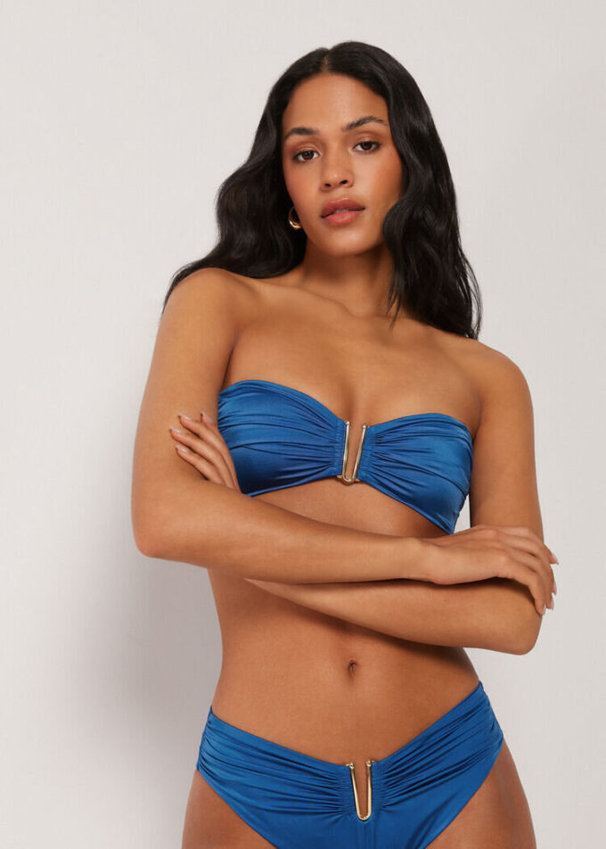 Bandeau Bikini Top Shiny Satin Bandeau Bikini Top Shiny Satin