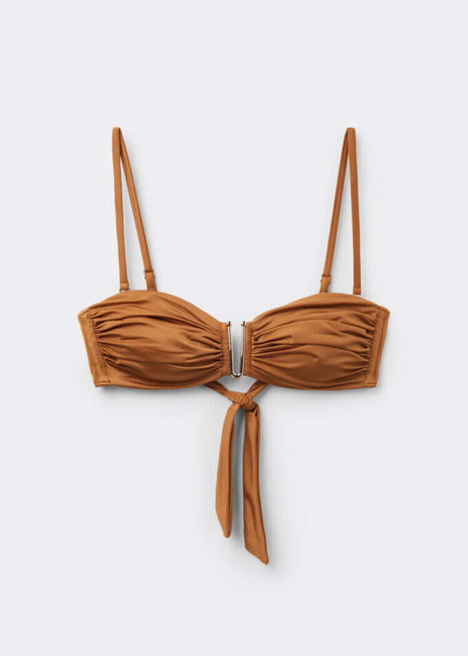 Bandeau Bikini Top Shiny Satin Bandeau Bikini Top Shiny Satin