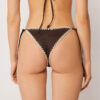 Brazilian String Swimsuit Bottom Bicolor Embroidery Brazilian String Swimsuit Bottom Bicolor Embroidery