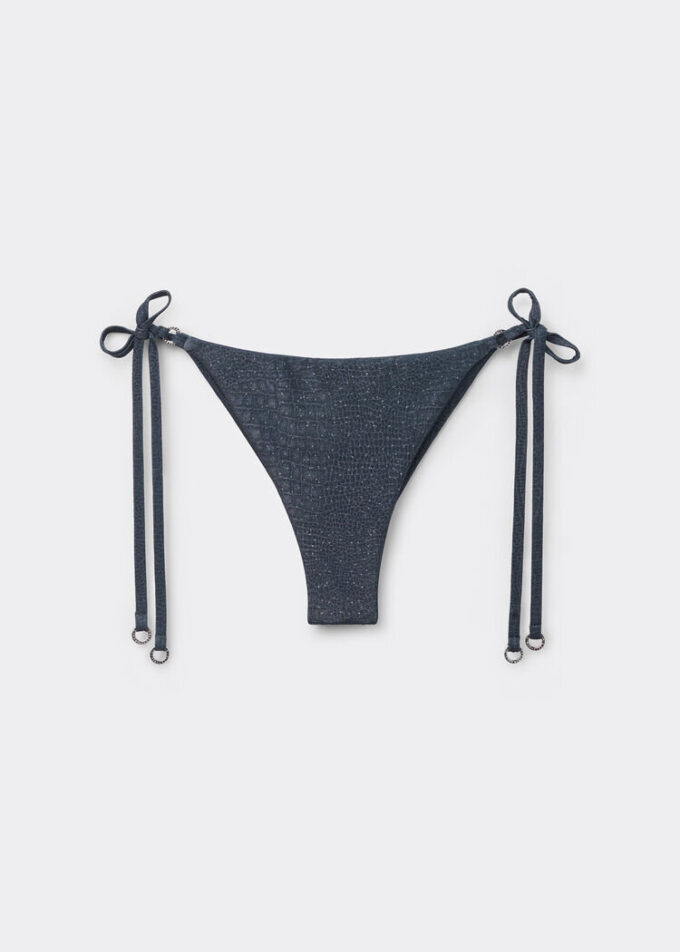 Brazilian String Swimsuit Bottom Glowing Python Brazilian String Swimsuit Bottom Glowing Python
