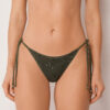 Brazilian String Swimsuit Bottom Sequin Net Brazilian String Swimsuit Bottom Sequin Net