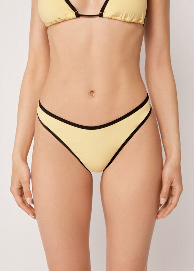 Brazilian Swimsuit Bottom Bicolor Piping Brazilian Swimsuit Bottom Bicolor Piping