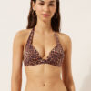 Brown Animalier Graduated Padded Triangle Swimsuit Brown Animalier Graduated Padded Triangle Swimsuit
