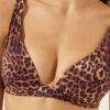 Brown Animalier Graduated Padded Triangle Swimsuit Brown Animalier Graduated Padded Triangle Swimsuit
