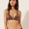 Brown Animalier Graduated Padded Triangle Swimsuit Brown Animalier Graduated Padded Triangle Swimsuit
