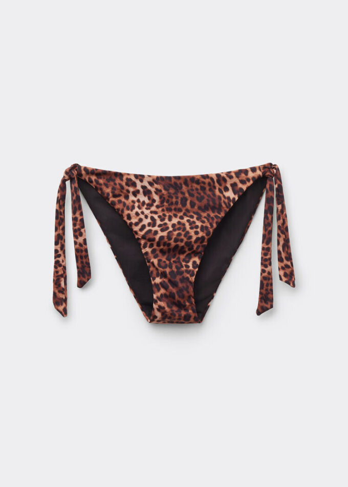Brown Animalier Lace-Up Swimsuit Bottoms Brown Animalier Lace-Up Swimsuit Bottoms
