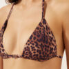 Brown Animalier Triangle Swimsuit Top Brown Animalier Triangle Swimsuit Top