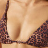 Brown Animalier Triangle Swimsuit Top Brown Animalier Triangle Swimsuit Top