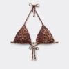Brown Animalier Triangle Swimsuit Top Brown Animalier Triangle Swimsuit Top