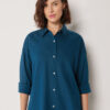 Cropped Linen and Viscose Shirt Cropped Linen and Viscose Shirt