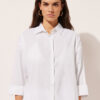 Cropped Linen and Viscose Shirt Cropped Linen and Viscose Shirt