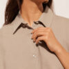 Cropped Linen and Viscose Shirt Cropped Linen and Viscose Shirt