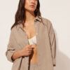 Cropped Linen and Viscose Shirt Cropped Linen and Viscose Shirt