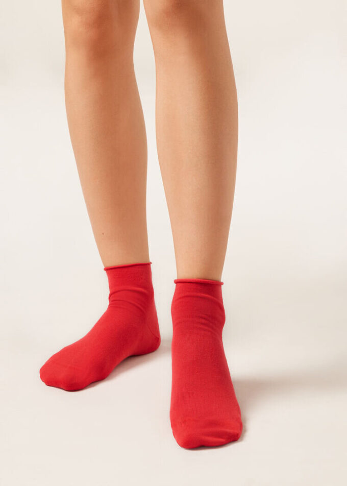 Cuffless Short Socks in Cotton Cuffless Short Socks in Cotton
