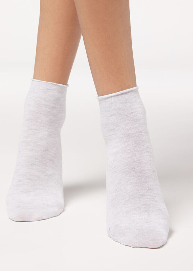 Cuffless Short Socks in Cotton Cuffless Short Socks in Cotton