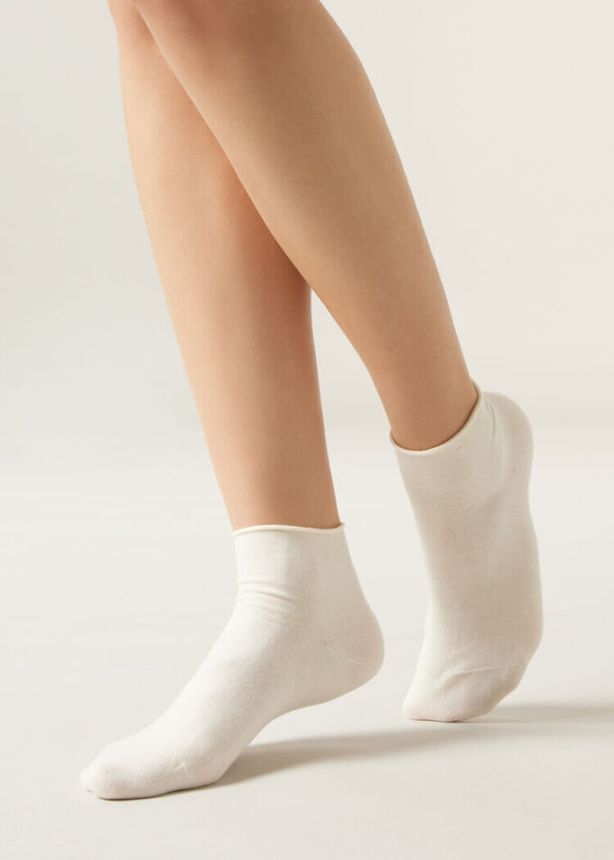 Cuffless Short Socks in Cotton Cuffless Short Socks in Cotton
