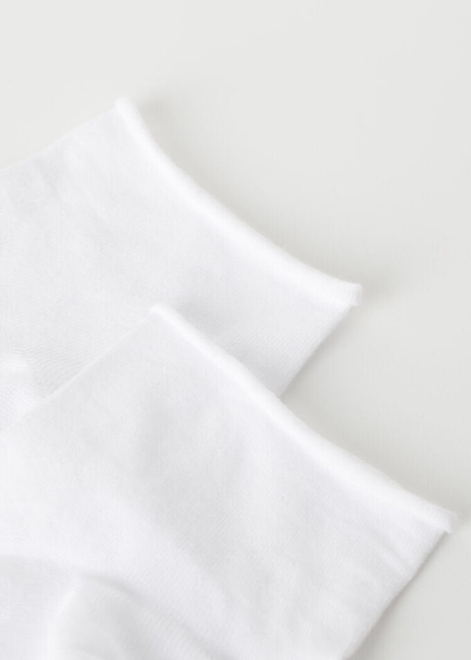 Cuffless Short Socks in Cotton