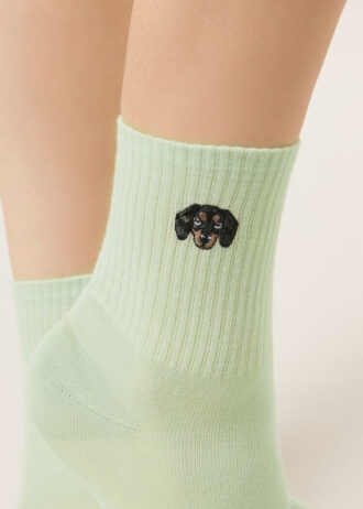 Dogs Embroidered Socks Dogs Embroidered Socks