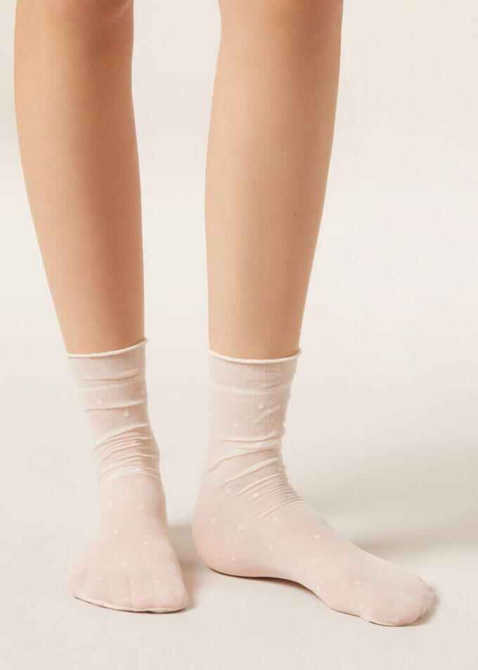 Dotted Sheer Socks