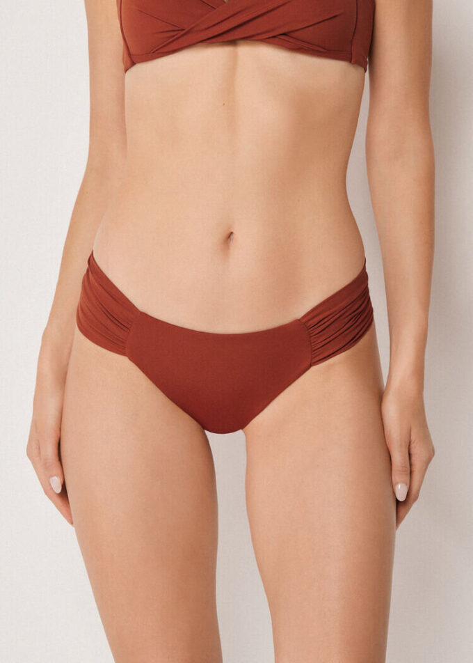Draped Brazilian Swimsuit Bottom Premium Fit Draped Brazilian Swimsuit Bottom Premium Fit