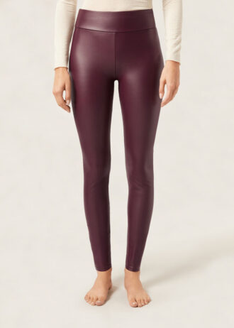 Faux Leather Thermal Leggings