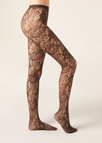 Floral Fishnet Tights