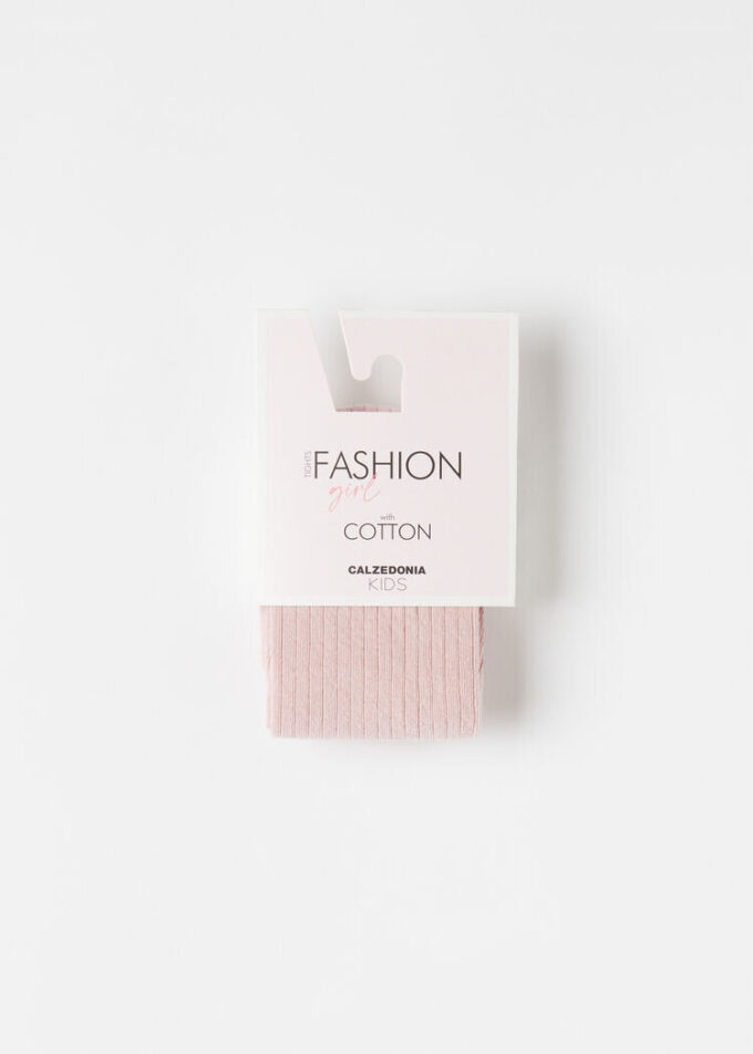 Girls’ Ribbed Cotton Tights