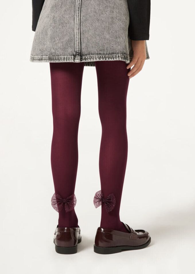 Girls’ Tights with Bow