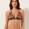 Golden Chevron Padded Triangle Swimsuit Top Golden Chevron Padded Triangle Swimsuit Top