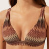 Golden Chevron Padded Triangle Swimsuit Top Golden Chevron Padded Triangle Swimsuit Top