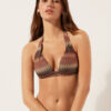 Golden Chevron Padded Triangle Swimsuit Top Golden Chevron Padded Triangle Swimsuit Top