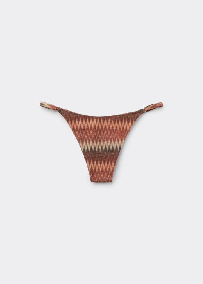 Golden Chevron Thong Swimsuit Bottoms Golden Chevron Thong Swimsuit Bottoms