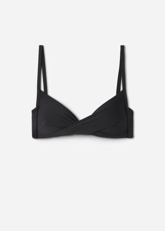 Graduated Padded Criss-Cross Triangle Swimsuit Top Indonesia Graduated Padded Criss-Cross Triangle Swimsuit Top Indonesia